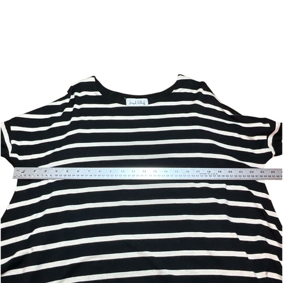 JOSEPH RIBKOFF Stretch Jersey Knit Dual Layer Tunic Top Drop Shoulder Sz 14 - Picture 6 of 8